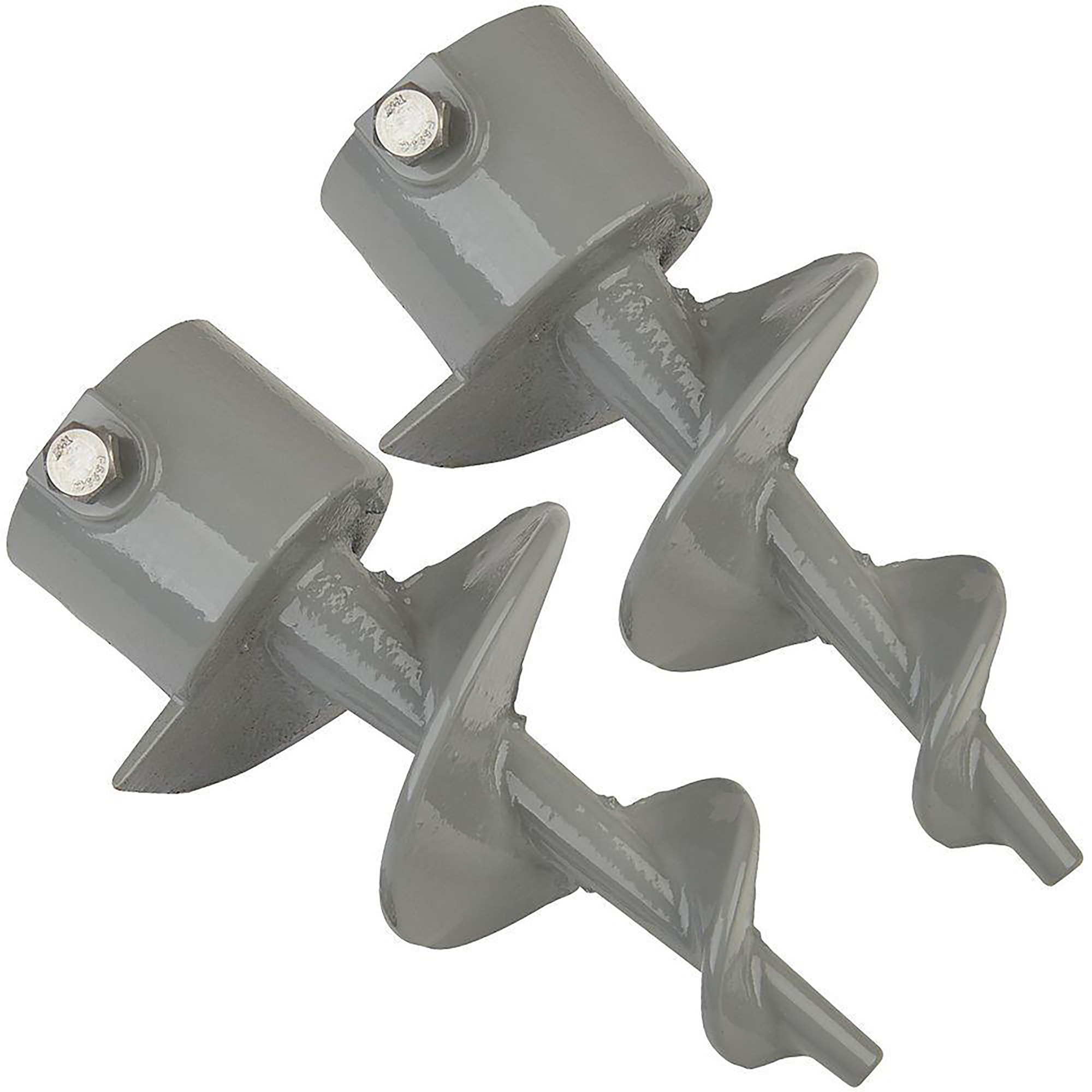Tommy Docks Steel Auger Foot - 8in. Length, 2-Pack, Durable Construction, Model# A-50006-2